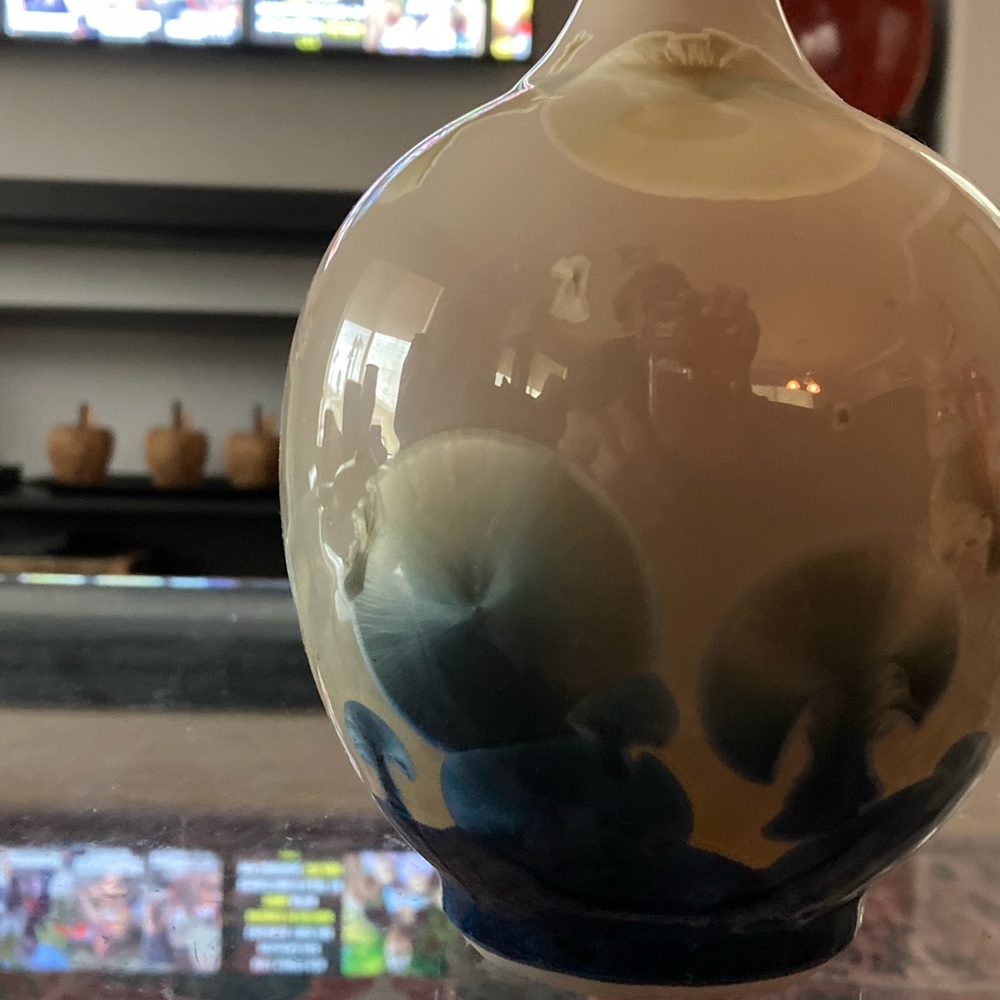 Glazed vase 8 1/2 “